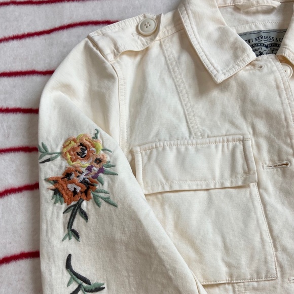 NWT Levis Broken Canvas Embroidered Shirt Jacket S - Picture 3 of 8